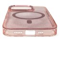 Etui brokatowe na Samsung Galaxy S25 Edge MagSafe Glitter Case - różowe
