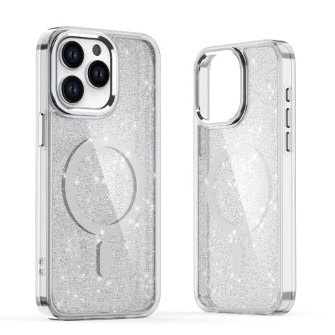 Etui brokatowe na iPhone 17 Pro Max MagSafe Glitter Case - półprzezroczyste