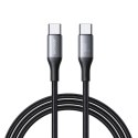 Kabel przewód S-A28 z oplotem USB-C 60W 1m - czarny