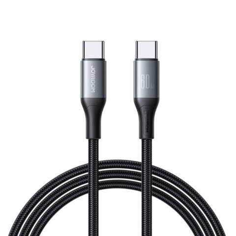 Kabel przewód S-A28 z oplotem USB-C 60W 1m - czarny