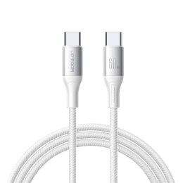 Kabel przewód S-A28 z oplotem USB-C 60W 2m - biały