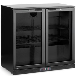 Lodówka chłodziarka barowa na napoje 2-drzwiowa LED 158 l 160 W 90x53x87 cm