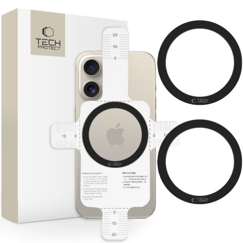 Pierścień blaszka MagSafe 2w1 do obudowy smartfona - czarna