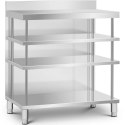 Stół blat barowy roboczy gastronomiczny z rantem 4 półki STAL 100 x 60 x 105 cm