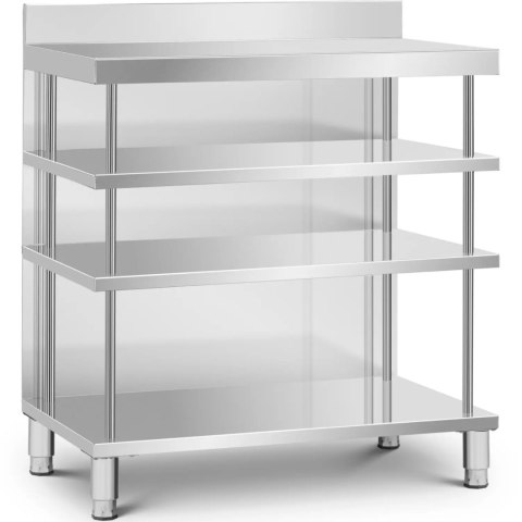 Stół blat barowy roboczy gastronomiczny z rantem 4 półki STAL 100 x 60 x 105 cm