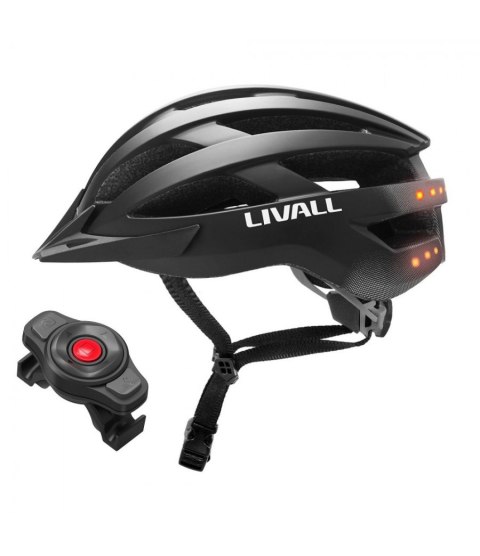 Kask rowerowy MTB Bluetooth 54-58cm LED/SOS/Intercom czarny