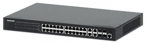 TECHLY Switch zarządzalny 24x RJ45 Gigabit PoE+ 370W, 4x SFP/RJ45 561426