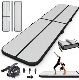 AIRTRACK MATERAC GIMNASTYCZNY ŚĆIEŻKA AKROBATYCZNA CZARNY 400X100X20
