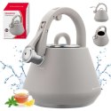 CZAJNIK STALOWY Z GWIZDKIEM 2,5L KLAUSBERG KB-7949 SZARY