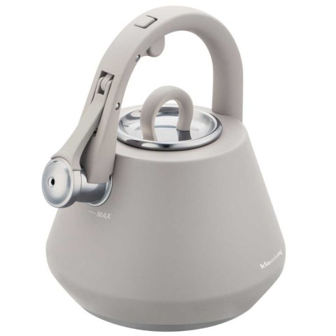 CZAJNIK STALOWY Z GWIZDKIEM 2,5L KLAUSBERG KB-7949 SZARY