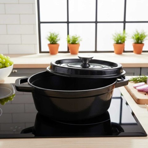 EMALIOWANA BRYTFANNA ŻELIWNA FORMA DO CHLEBA 2,85L HAGE CZARNA