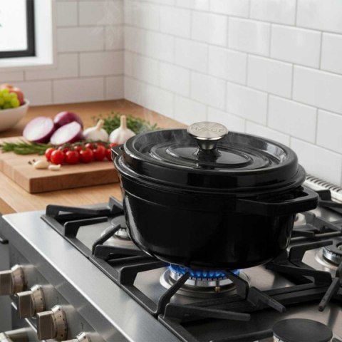 EMALIOWANA BRYTFANNA ŻELIWNA FORMA DO CHLEBA 2,85L HAGE CZARNA