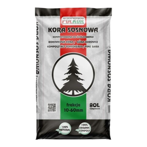 Kora sosnowa ogrodnicza gruba 50-80 mm 80L /45/