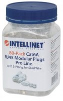 INTELLINET Wtyk RJ45 8P/8C Cat6a UTP, drut, linia PRO, 80 szt 790550