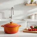 EMALIOWANY GARNEK ŻELIWNY 22cm 3L HAGE ORANGE