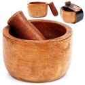 Moździerz kuchenny do przypraw leków ucierania ziół drewniany EXCELLENT HOUSEWARE 259691
