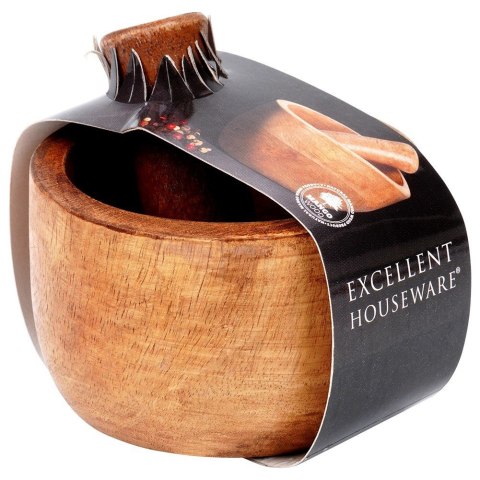 Moździerz kuchenny do przypraw leków ucierania ziół drewniany EXCELLENT HOUSEWARE 259691