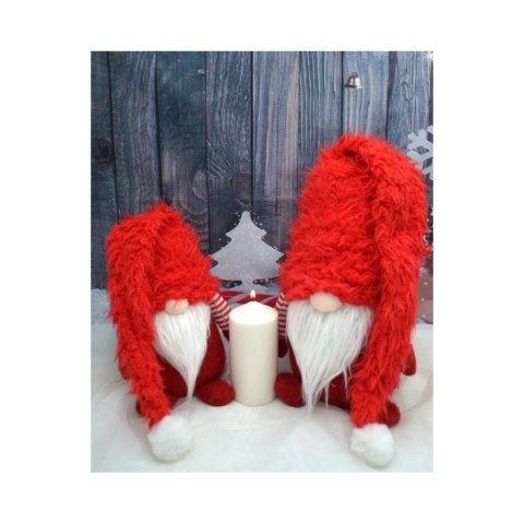 SKRZAT GNOM Z FUTRZANĄ CZAPĄ 64,5CM