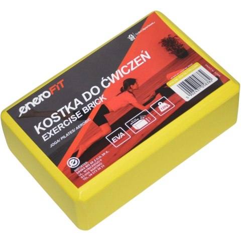 BLOK KOSTKA DO ĆWICZEŃ JOGA PILATES FITNESS ŻÓŁTA ENERO FIT