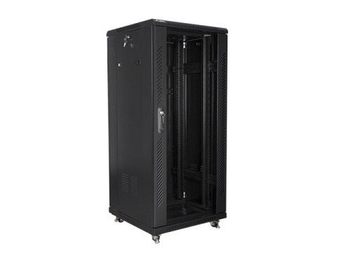 SZAFA INSTALACYJNA RACK STOJĄCA 19" 27U 600X600 CZARNA LANBERG (FLAT PACK)