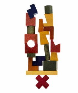 Drewniana Układanka Wieża - Kolorowa