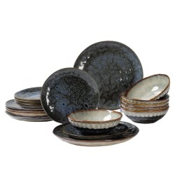 KOMPLET OBIADOWY OMBRES DLA 6 OSÓB 18 ELEM. NAVY GREY