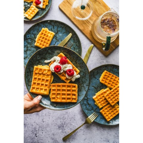 KOMPLET OBIADOWY OMBRES DLA 6 OSÓB 18 ELEM. NAVY GREY