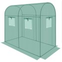 SZKLARNIA TUNEL OGRODOWY DWA WEJŚCIA DO POMIDORÓW I OGÓRKÓW 200x100x180CM ZIELONY
