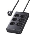 Listwa zasilająca UGREEN S622 6 gniazd 1.5m (czarna)