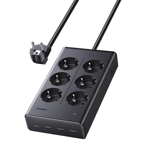 Listwa zasilająca UGREEN S622 6 gniazd 1.5m (czarna)