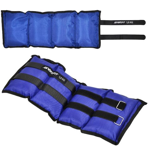 OBCIĄŻENIE NA PRZEGUBY NIEBIESKIE 3KG (2x1,5KG) ENERO FIT