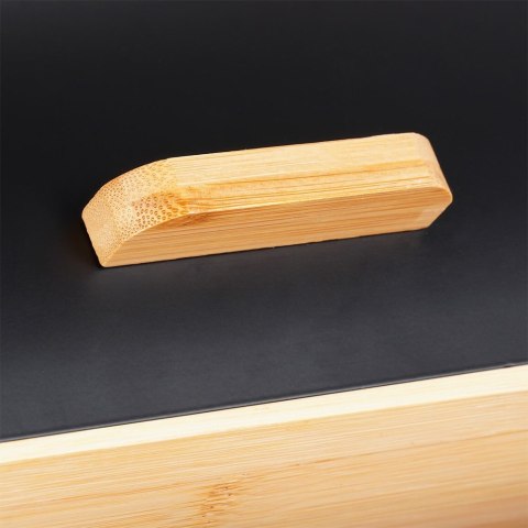 Chlebak drewniany metalowy czarny 35.5x24.5x15.5cm VILDE 259617