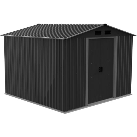 DOMEK OGRODOWY NARZĘDZIOWY METALOWY 257X257X202CM