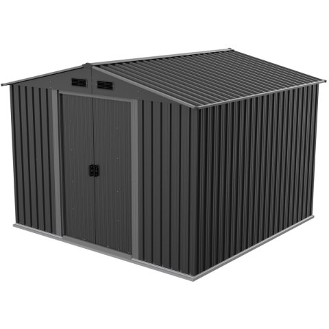 DOMEK OGRODOWY NARZĘDZIOWY METALOWY 257X257X202CM