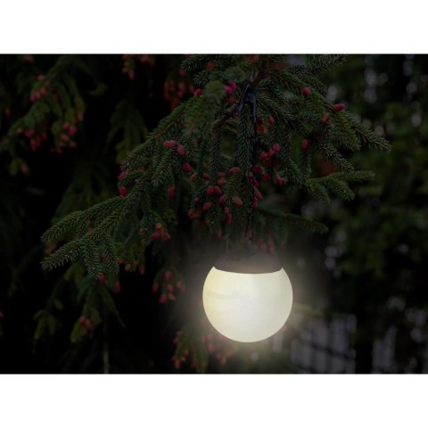 LAMPA SOLARNA PLASTIKOWA KULA WISZĄCA NA KLIPS 10X30CM KPL.2SZT