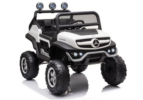 Pojazd na Akumulator Mercedes Unimog S Światła LED MP3 Pilot Biały