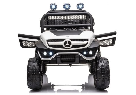 Pojazd na Akumulator Mercedes Unimog S Światła LED MP3 Pilot Biały