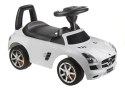 Jeździk Mercedes SLS AMG Pchacz Dla Dziecka Oparcie Schowek Biały