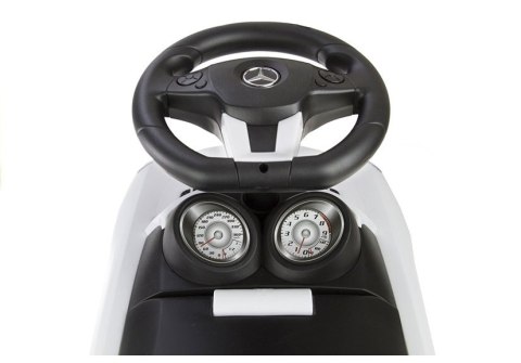 Jeździk Mercedes SLS AMG Pchacz Dla Dziecka Oparcie Schowek Biały