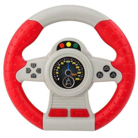 Kierownica Interaktywna Symulator Jazdy Światła Dźwięki Czerwona