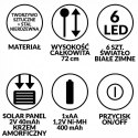 LAMPA SOLARNA TAŃCZĄCE NA WIETRZE KULECZKI BIAŁE 6 LED 72CM ZIMNY BIAŁY