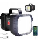 Latarka Led Mocna Akumulatorowa Dwustronna Powerbank Wodoodporna