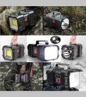 Latarka Led Mocna Akumulatorowa Dwustronna Powerbank Wodoodporna