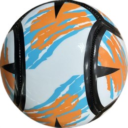 PIŁKA NOŻNA ENERO 6 PANELI POMARAŃCZOWO TURKUSOWA R.2