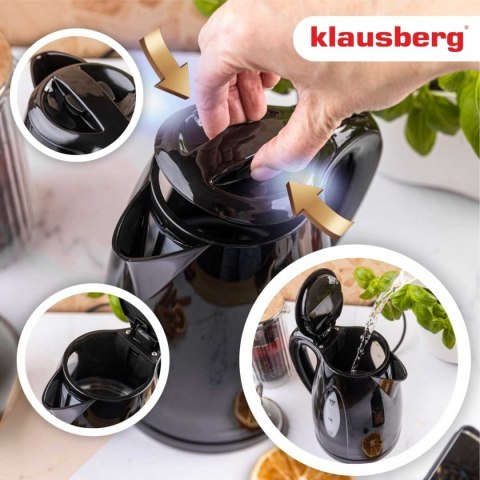 CZAJNIK ELEKTRYCZNY 1,2L KLAUSBERG KB-9001 CZARNY