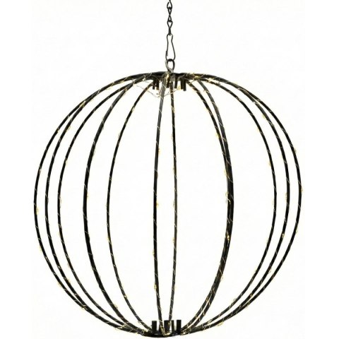 LAMPA SOLARNA WISZĄCA KULA 30CM 120 LED MULTIKOLOR