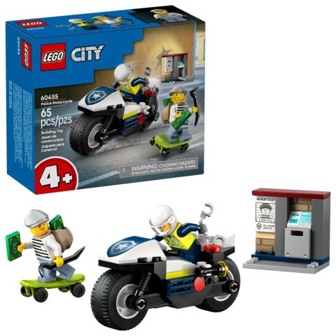 LEGO CITY Pościg na motocyklu policyjnym 60455