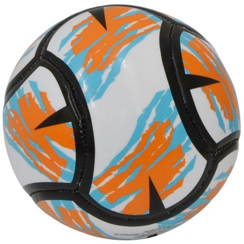 PIŁKA NOŻNA ENERO 6 PANELI POMARAŃCZOWO TURKUSOWA R.2