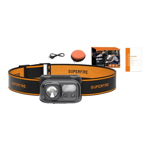 Latarka czołowa SUPERFIRE HL23-S strumień świetlny 350lm USB-C