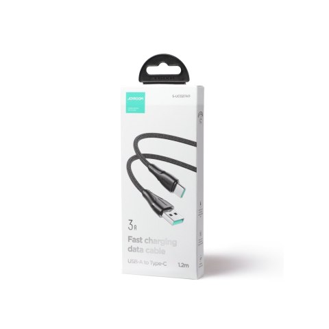 Kabel przewód A11 USB-A - USB-C Surpass Series 3A 0.25 m - czarny